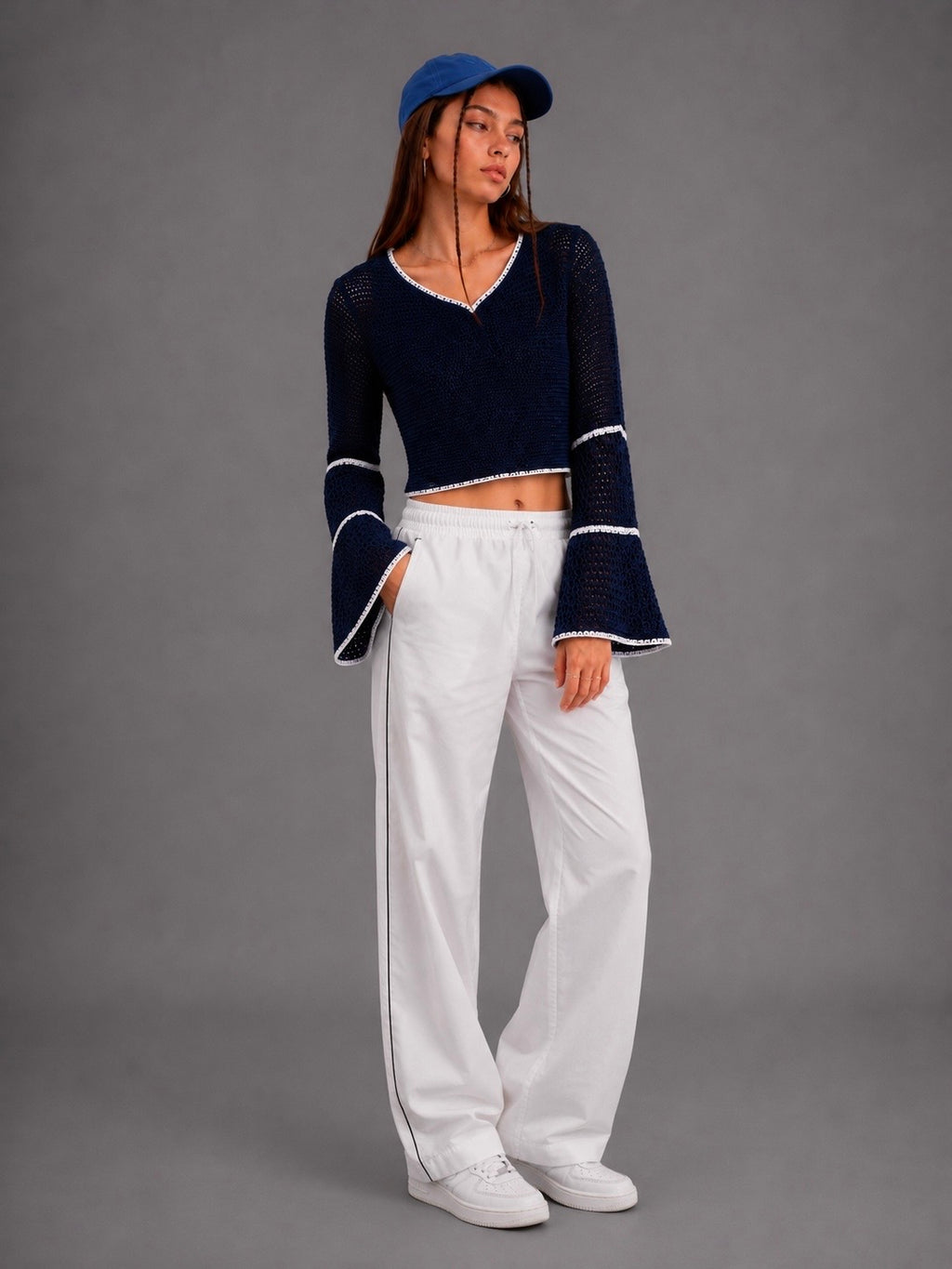 NAVI BELL SLEEVE KNIT TOP