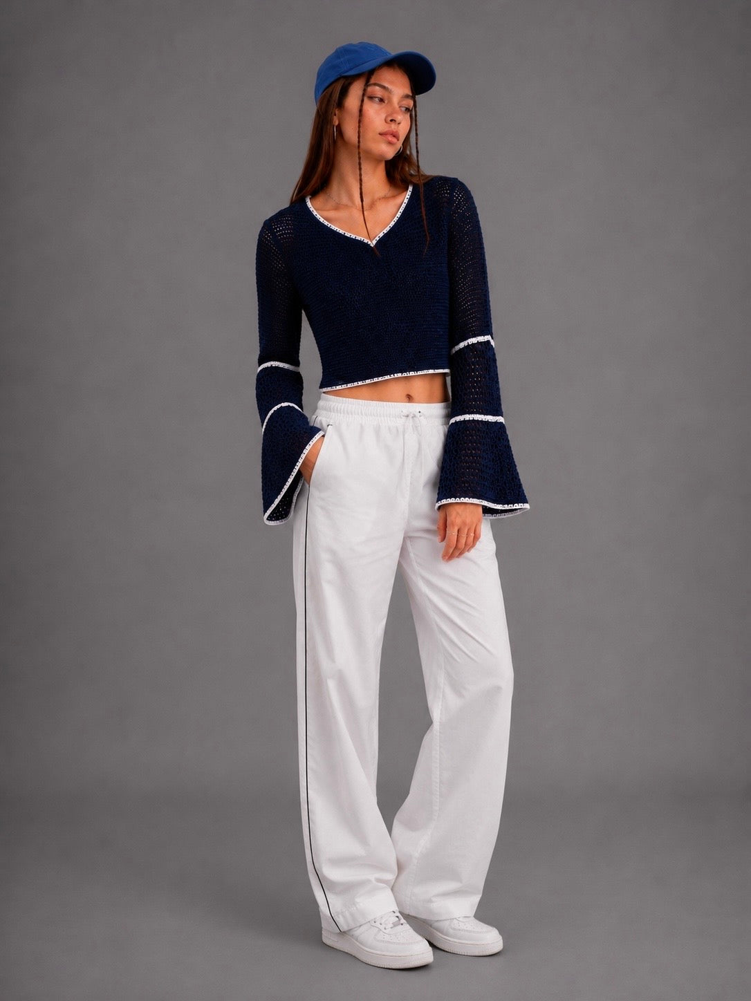 NAVI BELL SLEEVE KNIT TOP