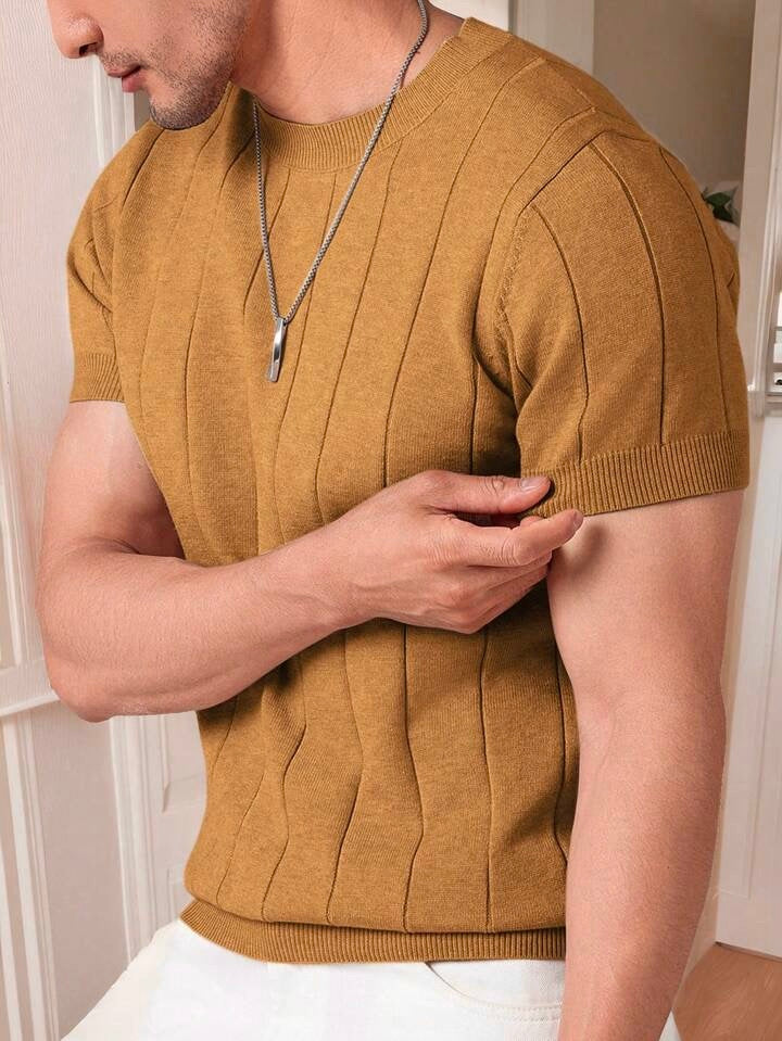 MUSTARD DROP NEEDLE CREW TEE