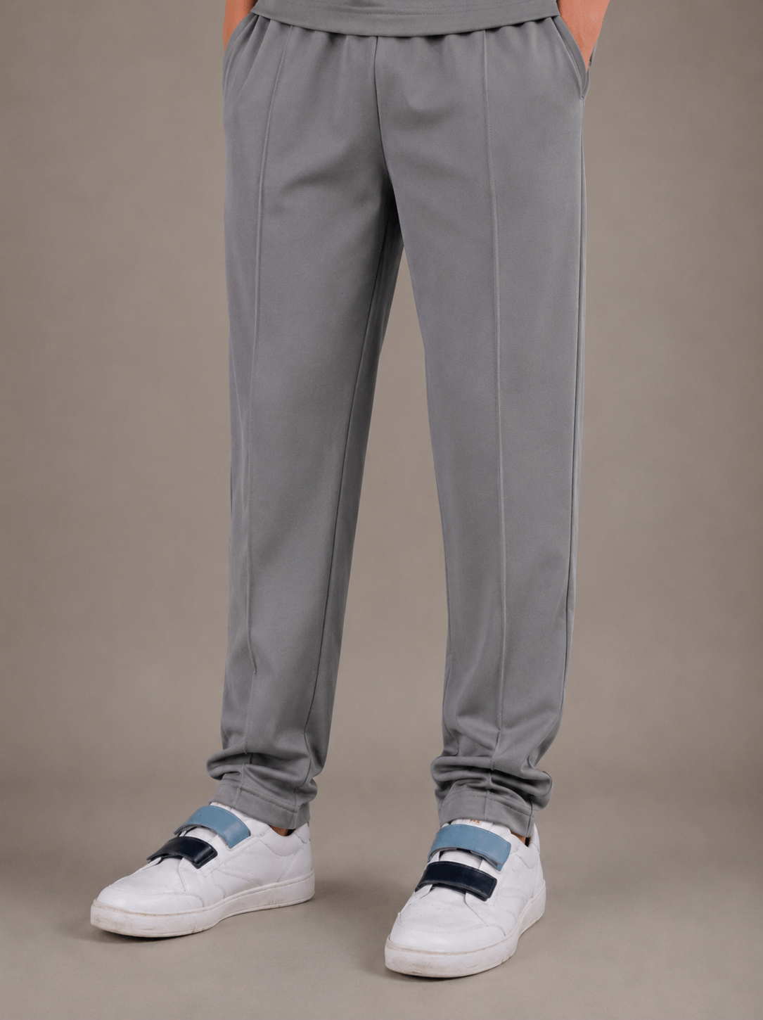 GREY PIPING SUMMER TROUSER