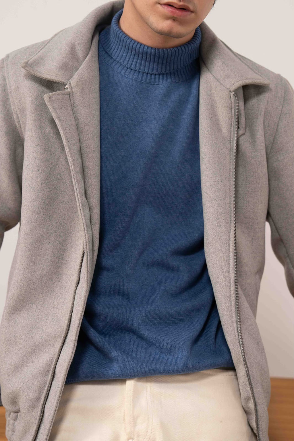 CLOUD GREY WOOL JACKET