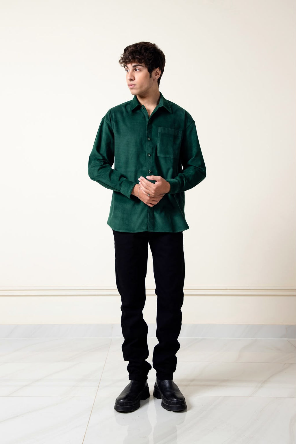 EMERALD CORDUROY SHIRT MEN