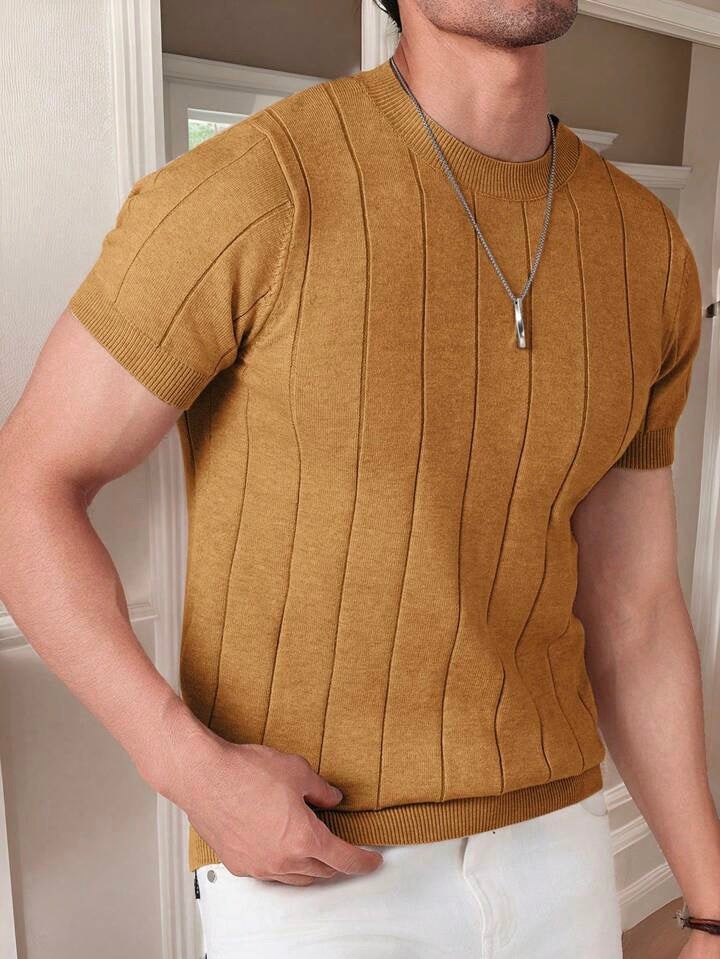 MUSTARD DROP NEEDLE CREW TEE