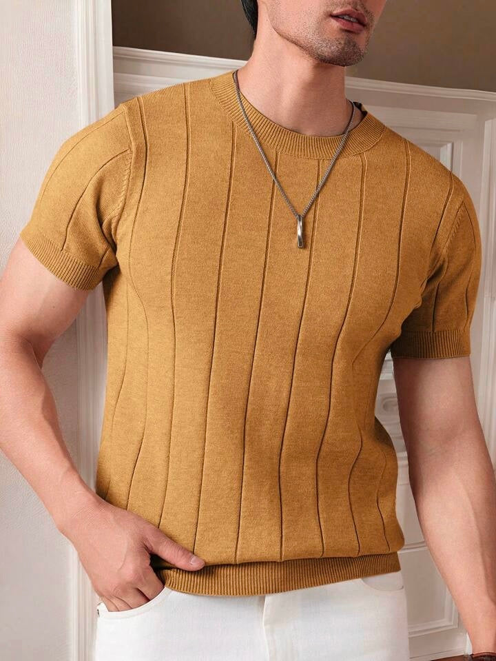 MUSTARD DROP NEEDLE CREW TEE