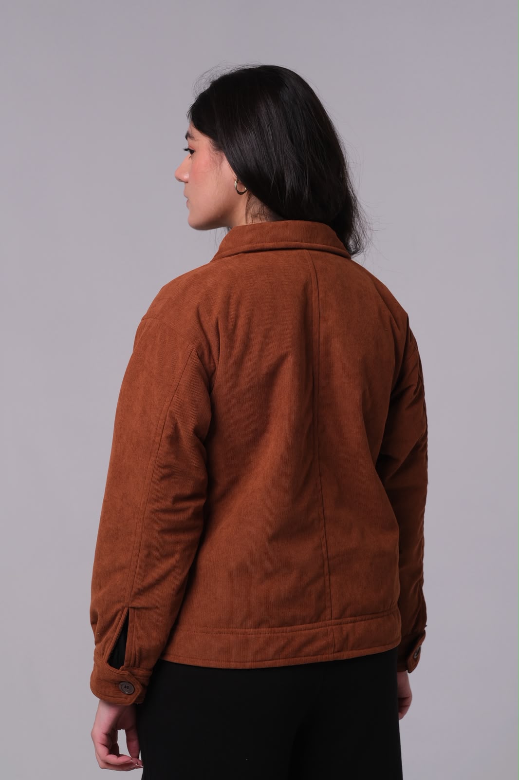 BROWN WOMEN CORDUROY JACKET
