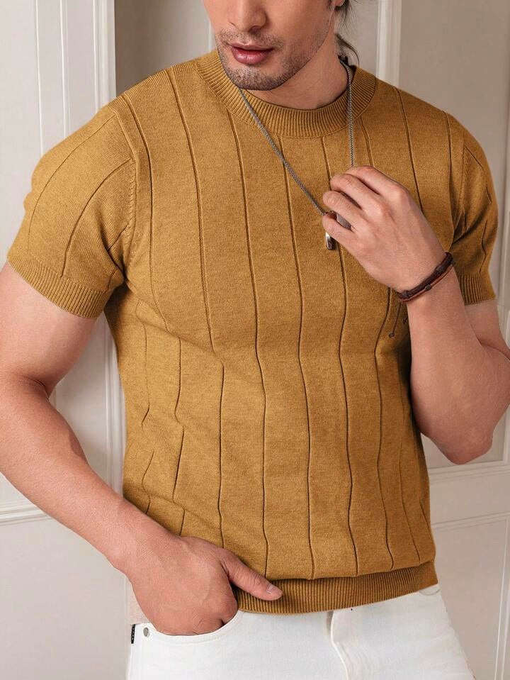 MUSTARD DROP NEEDLE CREW TEE