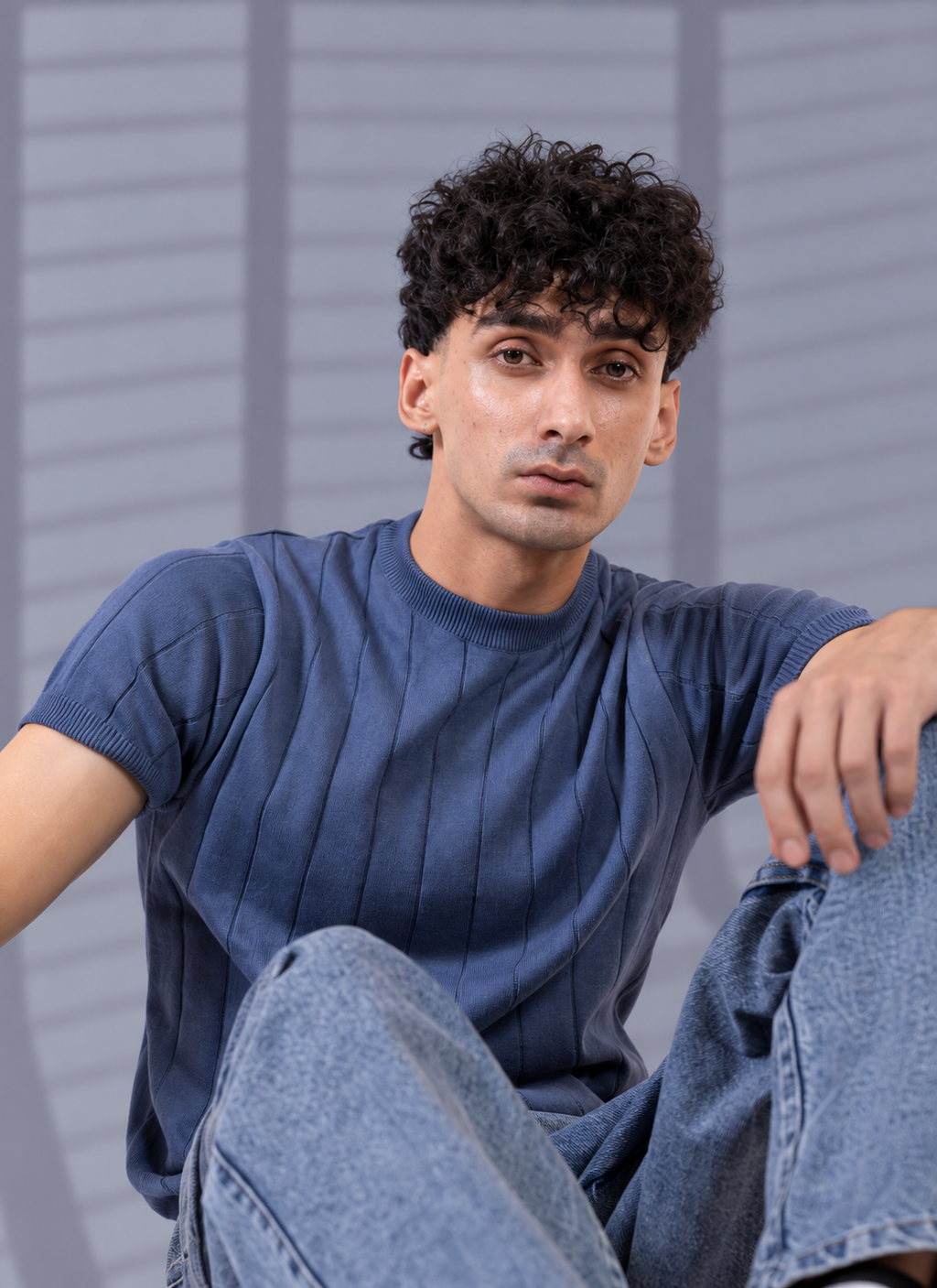 BLUE DROP NEEDLE CREW TEE