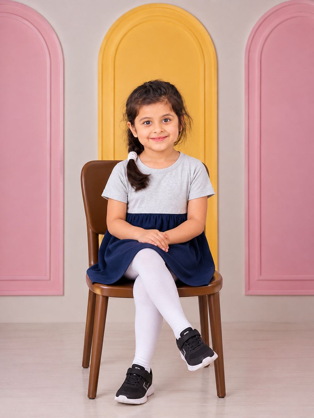 GREY NAVY SUMMER FROCK
