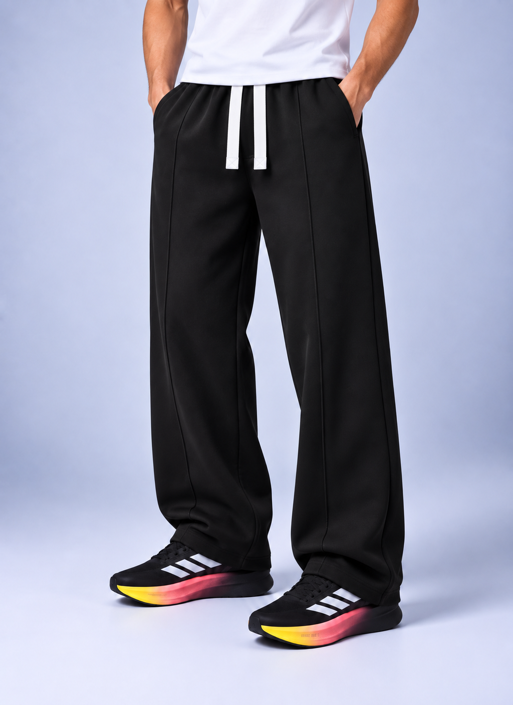 MEN’S BLACK TERRY PANTS