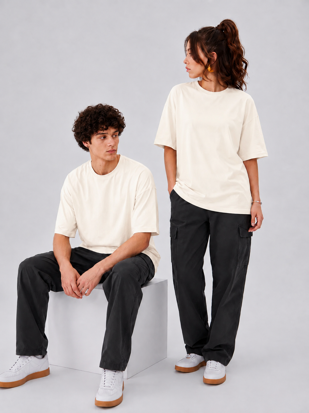 OFF WHITE SPANDEX TEE