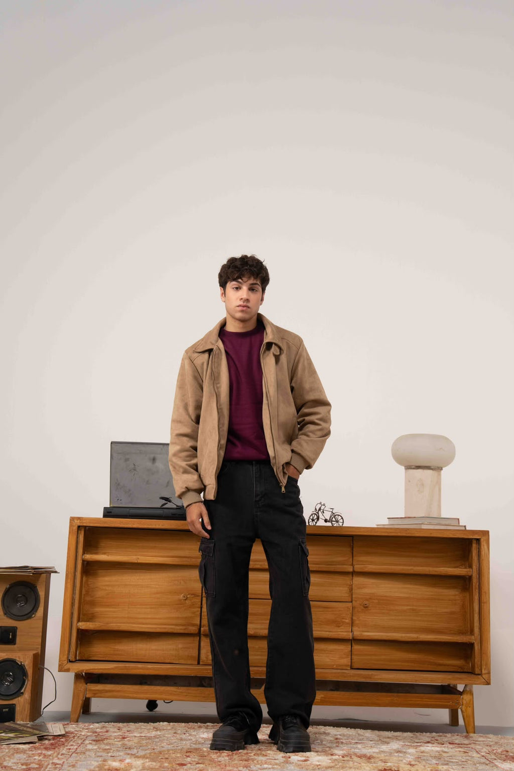 CLASSIC BEIGE SUEDE JACKET