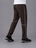 BROWN KNEE PIPING MICRO RELAX FIT BOTTOM