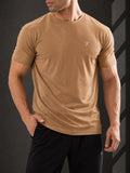 CAMEL MICRO GRID PERFORMANCE TEE