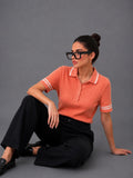 PEACH DROP NEEDLE POLO