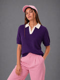 PURPLE BREATHABLE KNIT POLO