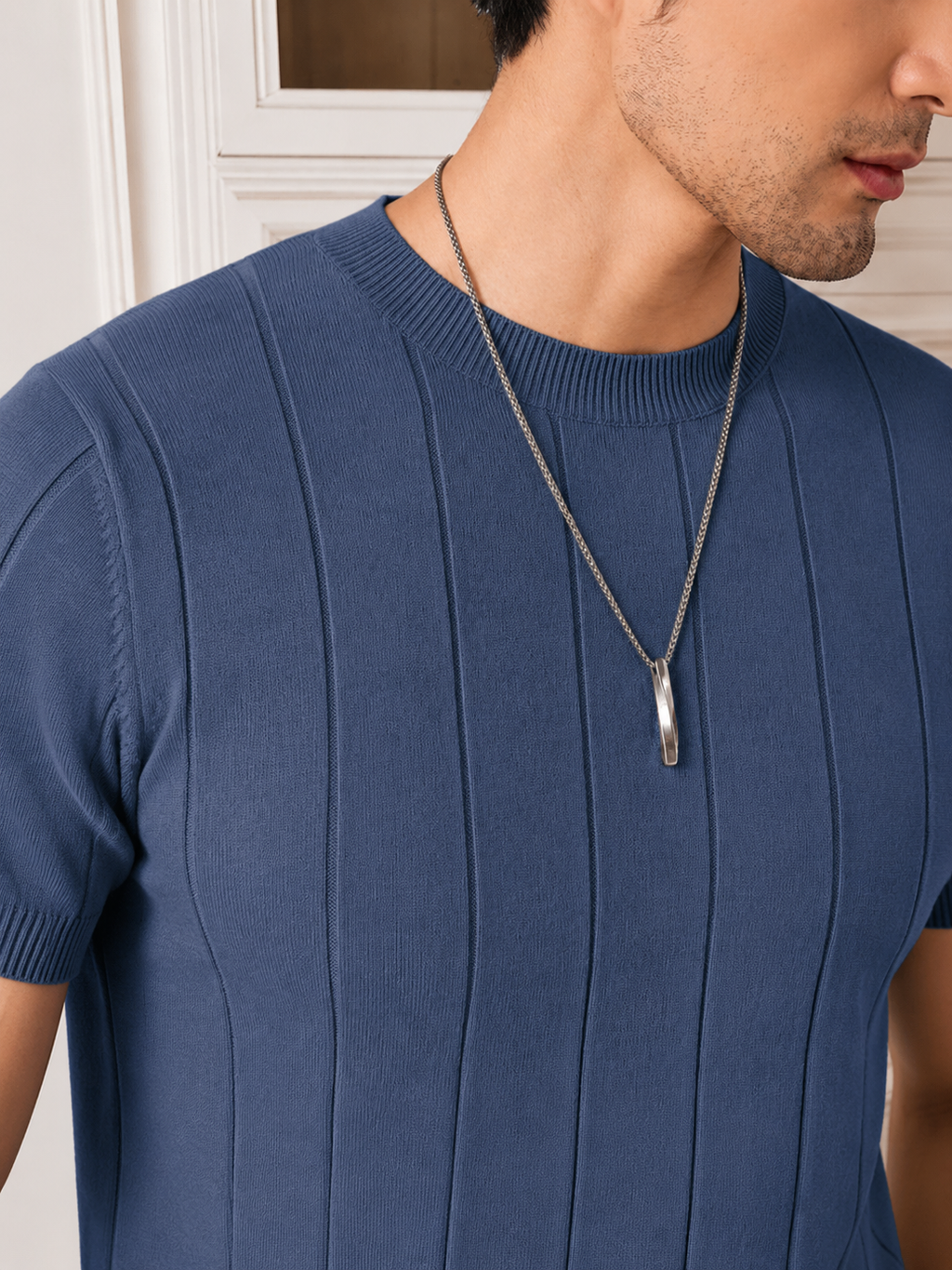BLUE DROP NEEDLE CREW TEE