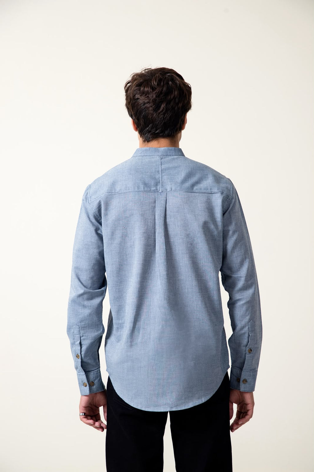 DUSTY BLUE COTTON SHAMBRAY SHIRT