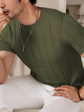 OLIVE DROP NEEDLE CREW TEE