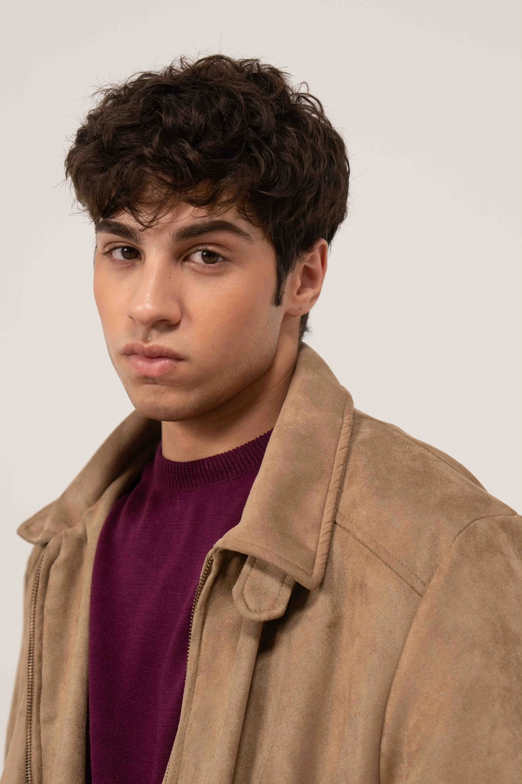 CLASSIC BEIGE SUEDE JACKET