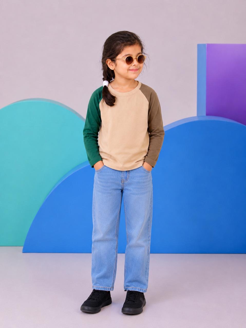 JUNIOR - TWO TONE SKIN RAGLAN