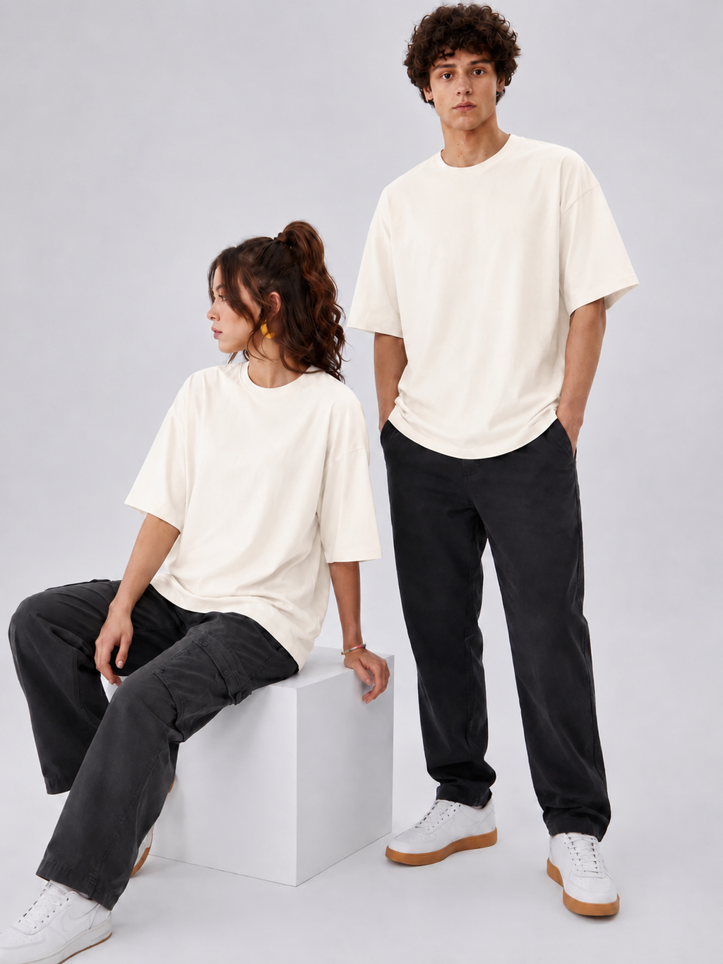 OFF WHITE SPANDEX TEE