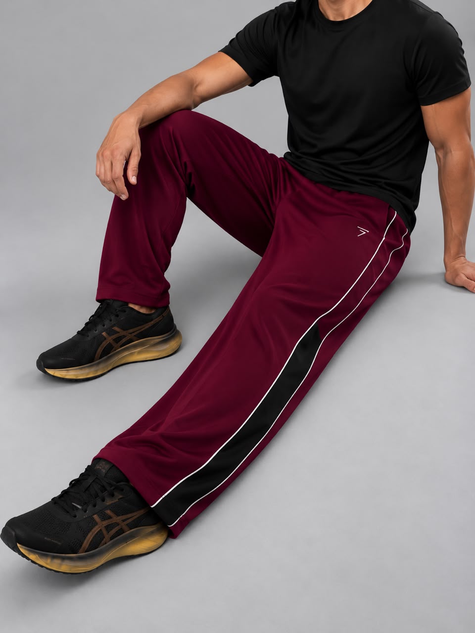 MAROON HALF PANEL MICRO RELAX FIT BOTTOM