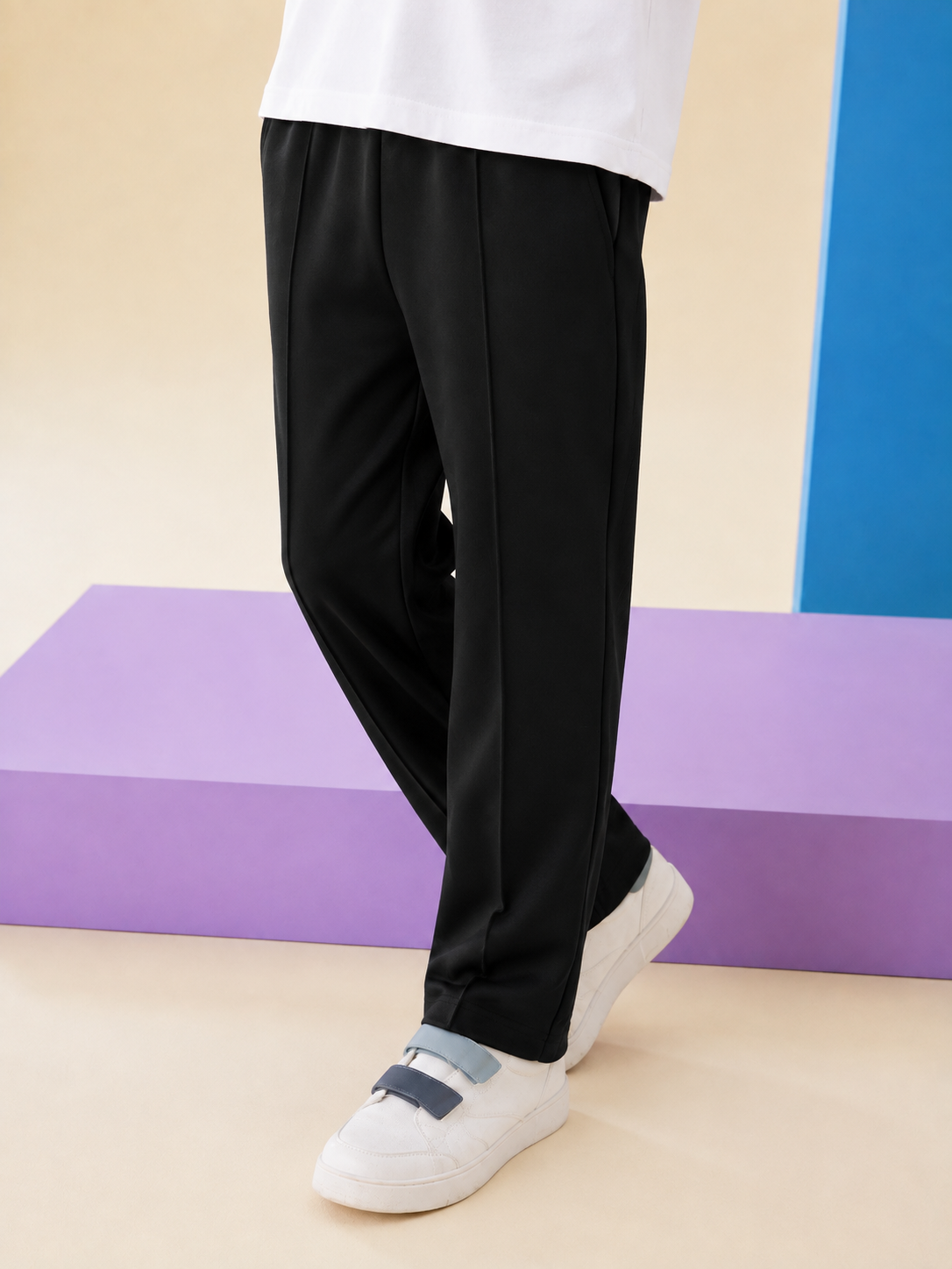 BLACK PIPING SUMMER TROUSER