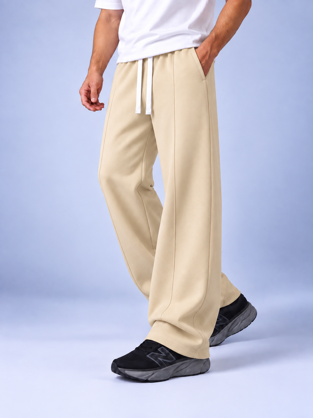 MEN’S BEIGE TERRY PANTS