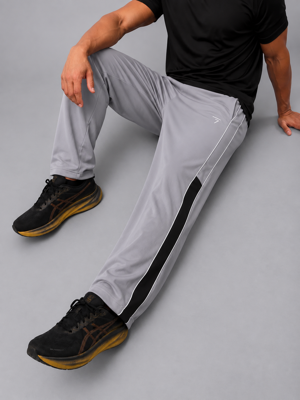 GREY HALF PANEL MICRO RELAX FIT BOTTOM