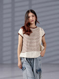 BROWN CROCHETED JUMPER