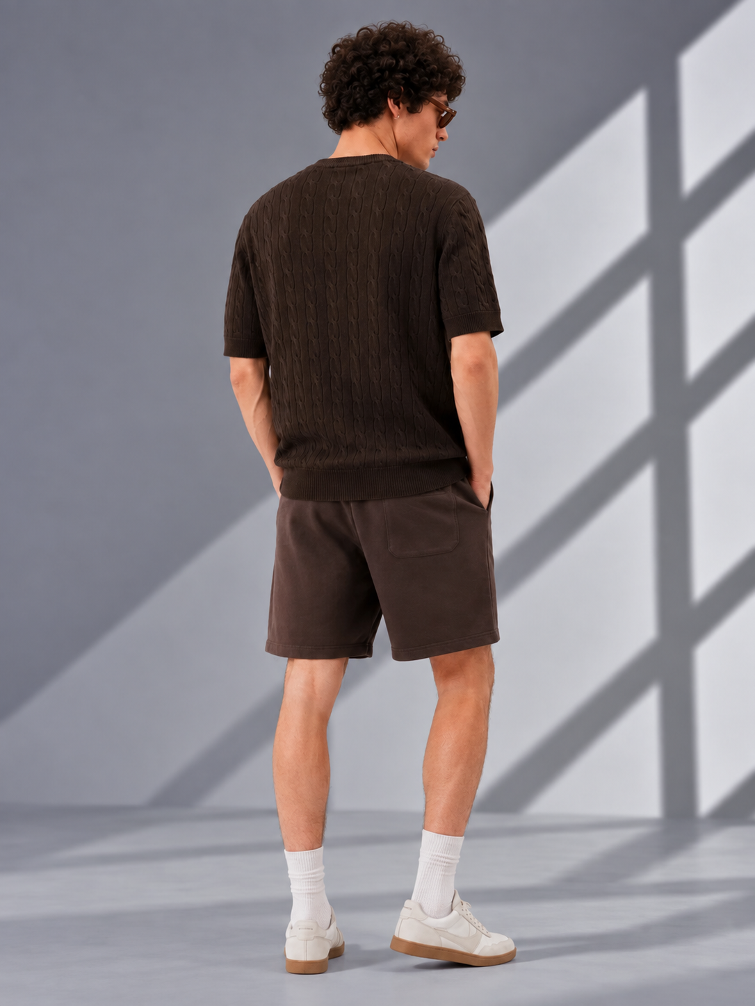 ESPRESSO CABLE KNIT HENLEY