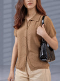 CAMEL DIAMOND KNIT POLO