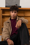 CLASSIC BEIGE SUEDE JACKET
