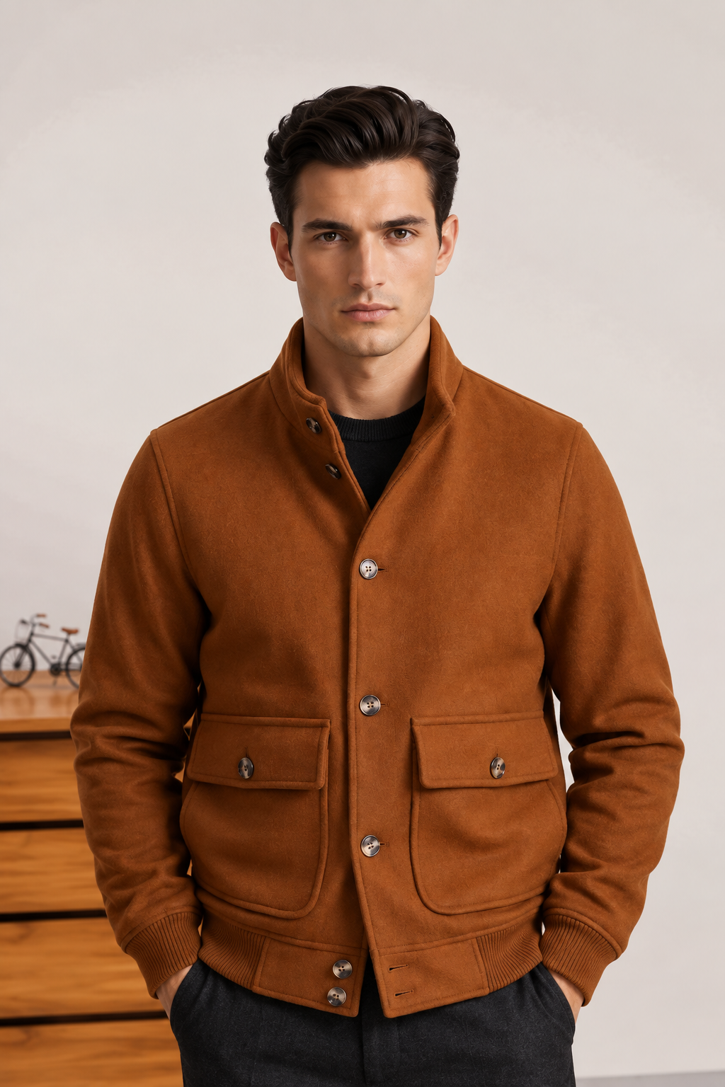 CAMEL WOOL JACKET