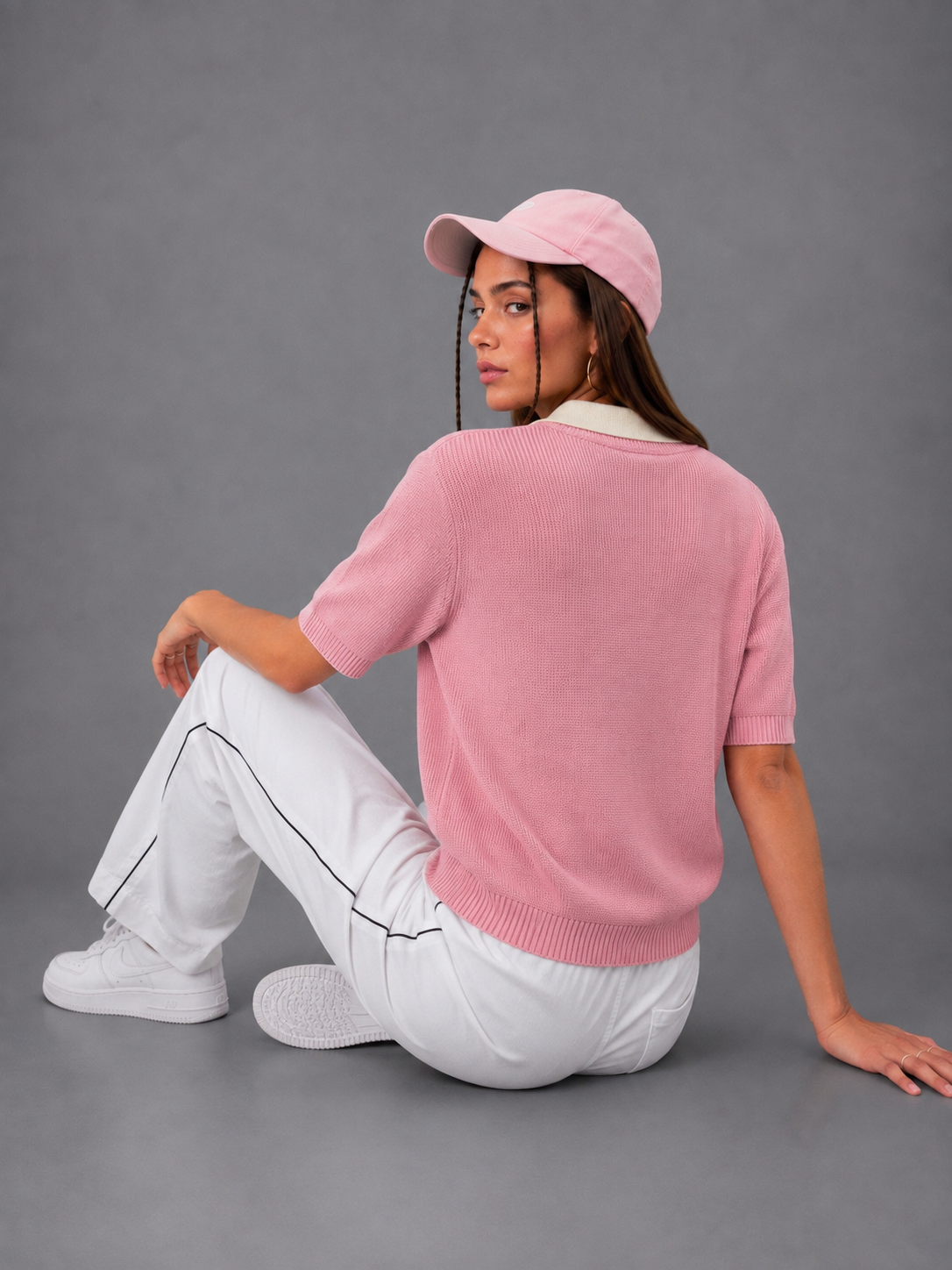 PINK BREATHABLE KNIT POLO