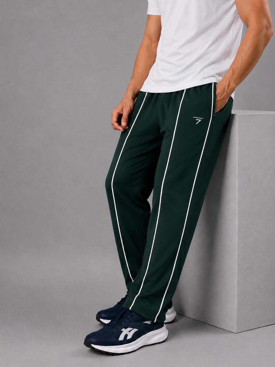 GREEN PIPING MICRO RELAX FIT BOTTOM