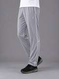 GREY KNEE PIPING MICRO RELAX FIT BOTTOM