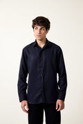 BLACK COTTON SILK SHIRT