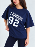 NAVY LONDON SPANDEX TEE