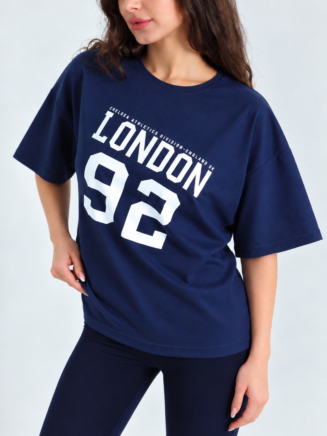 NAVY LONDON SPANDEX TEE