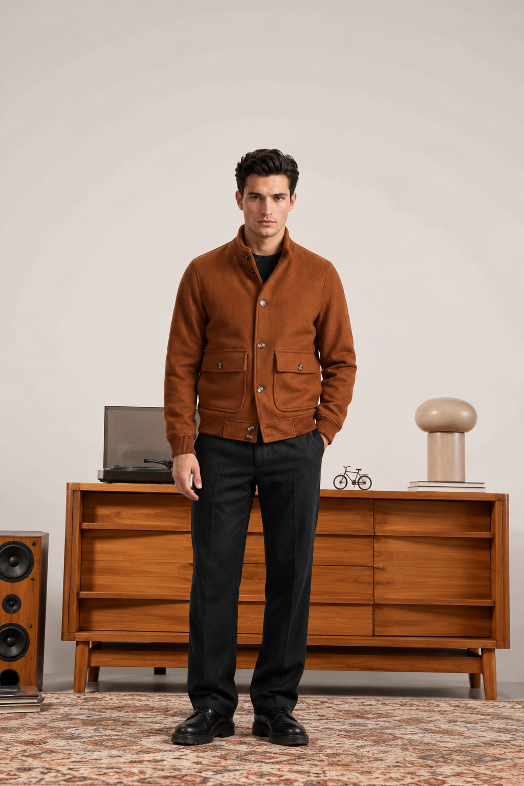 CAMEL WOOL JACKET