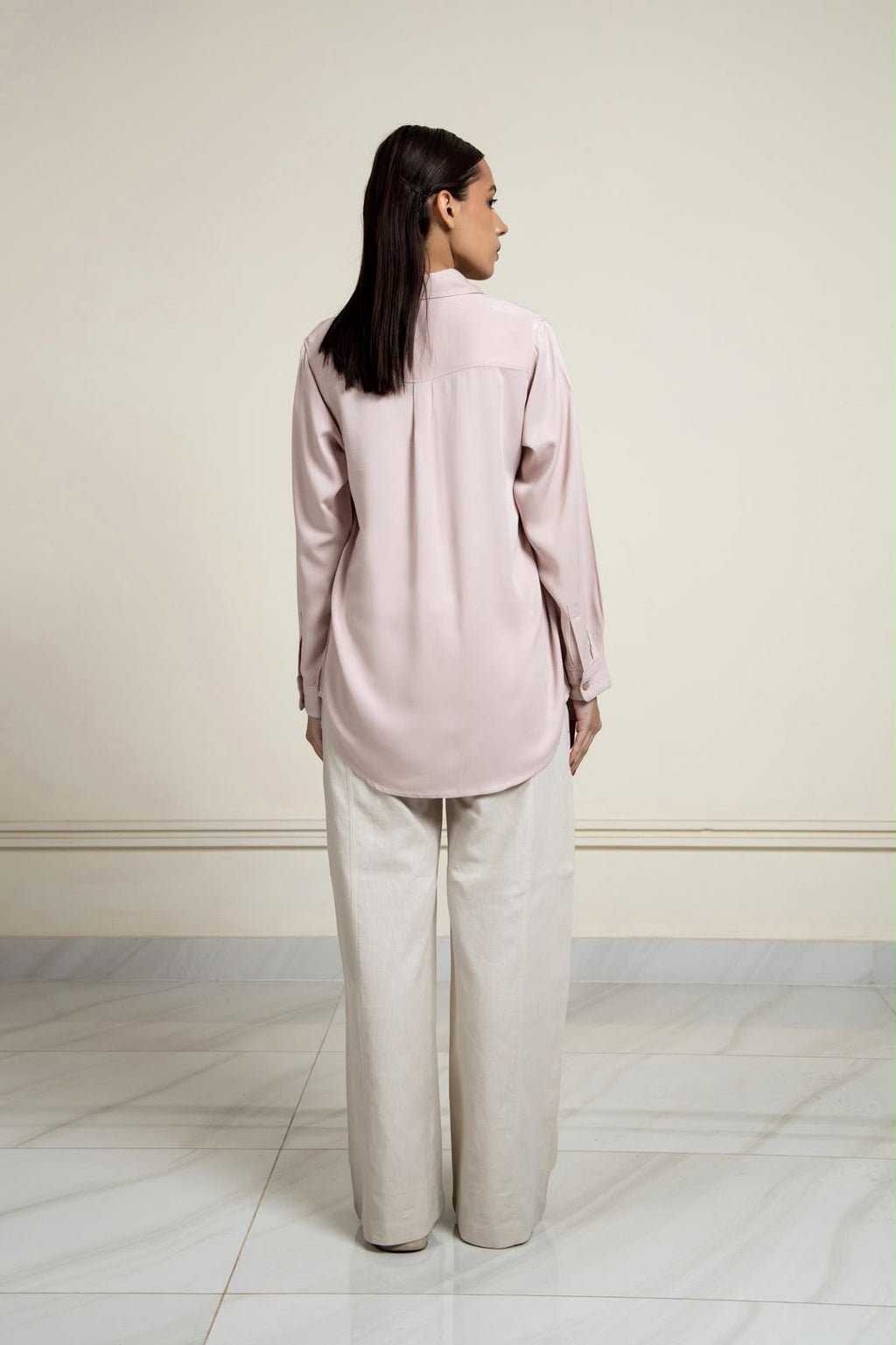 BLUSH BLENDED COTTON SHIRT