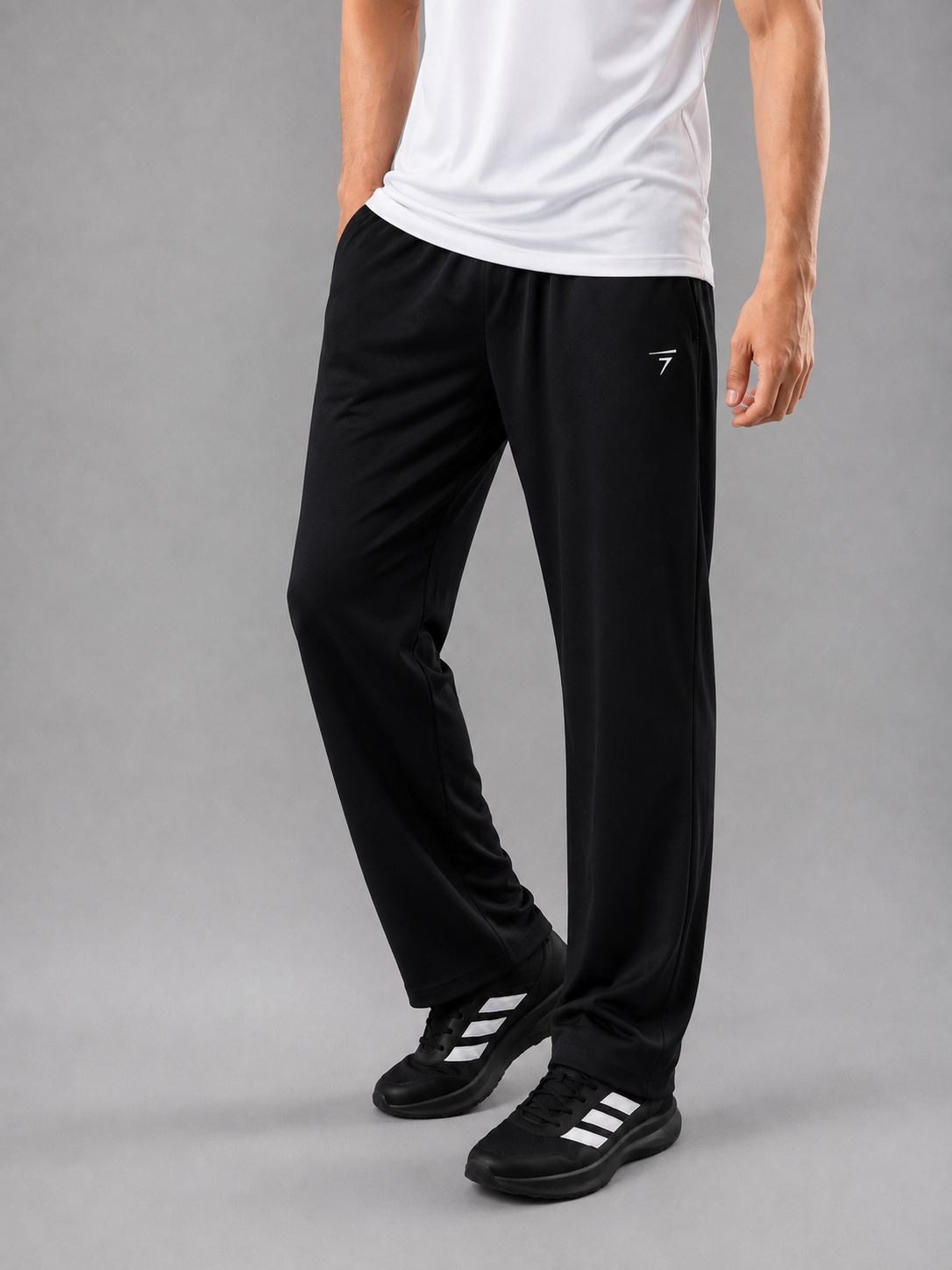 BLACK BASIC MICRO RELAX FIT BOTTOM
