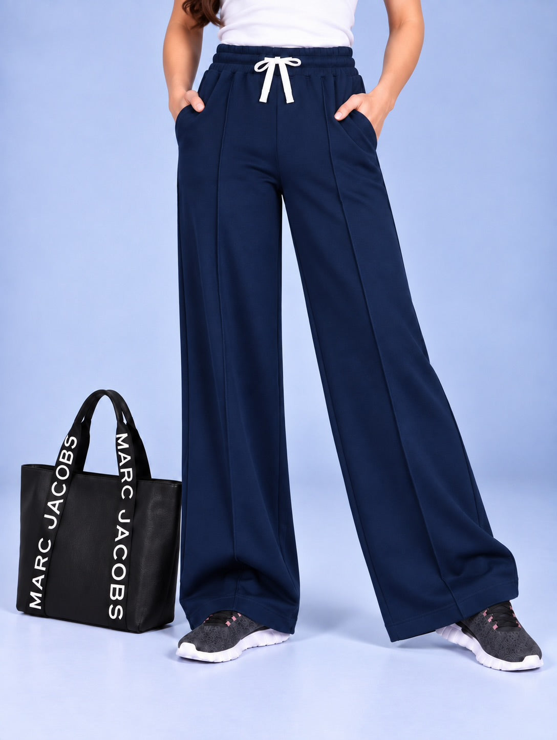 WOMEN NAVY TERRY PANTS