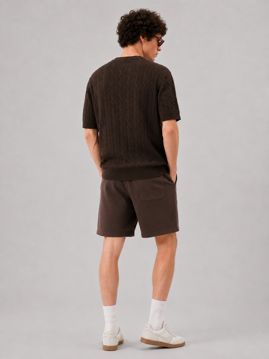 ESPRESSO CABLE KNIT HENLEY