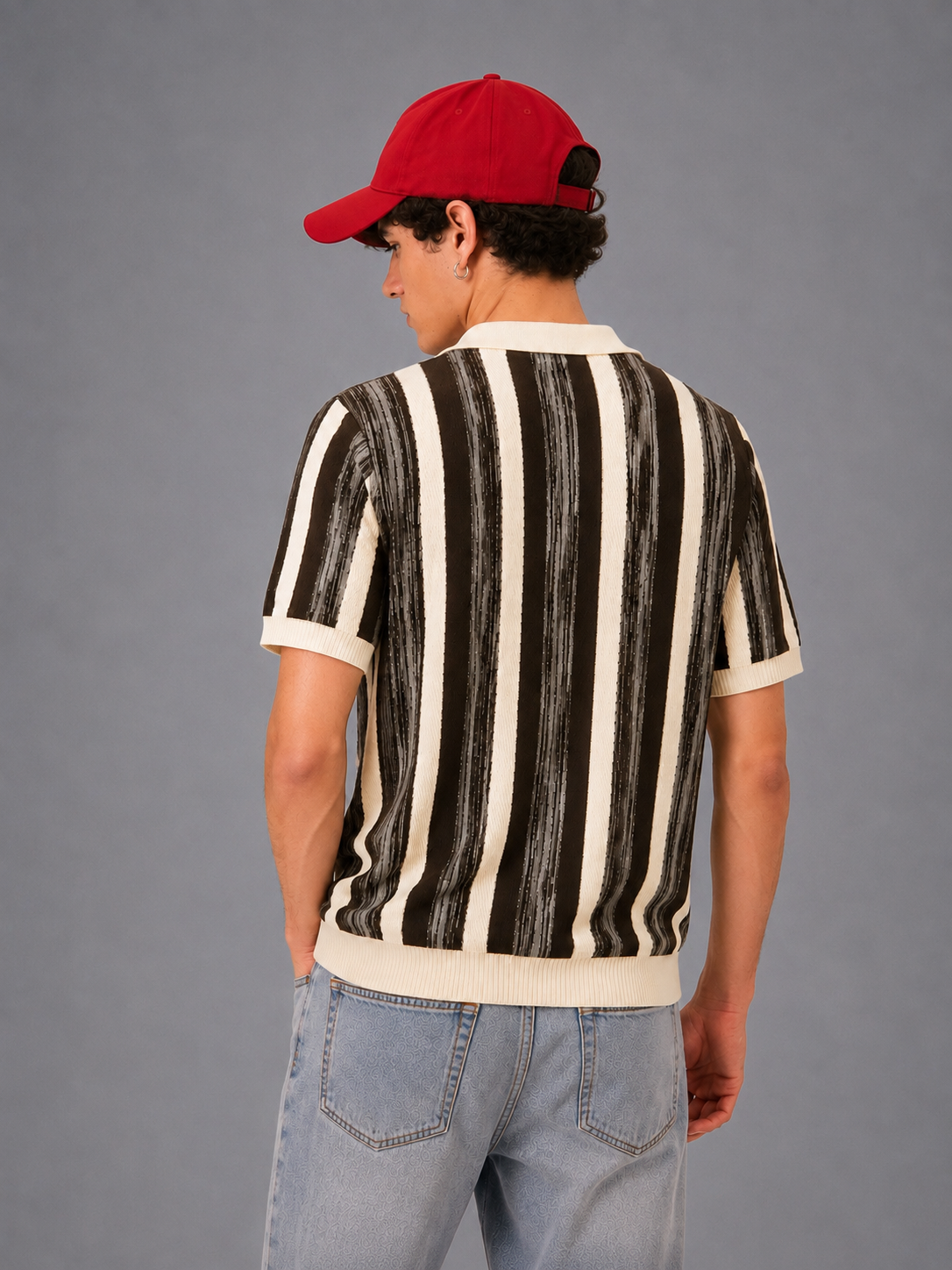 BROWN MELANGÉ KNIT POLO