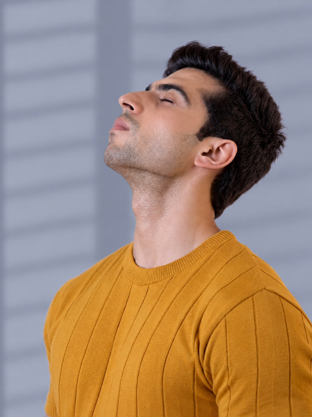 MUSTARD DROP NEEDLE CREW TEE