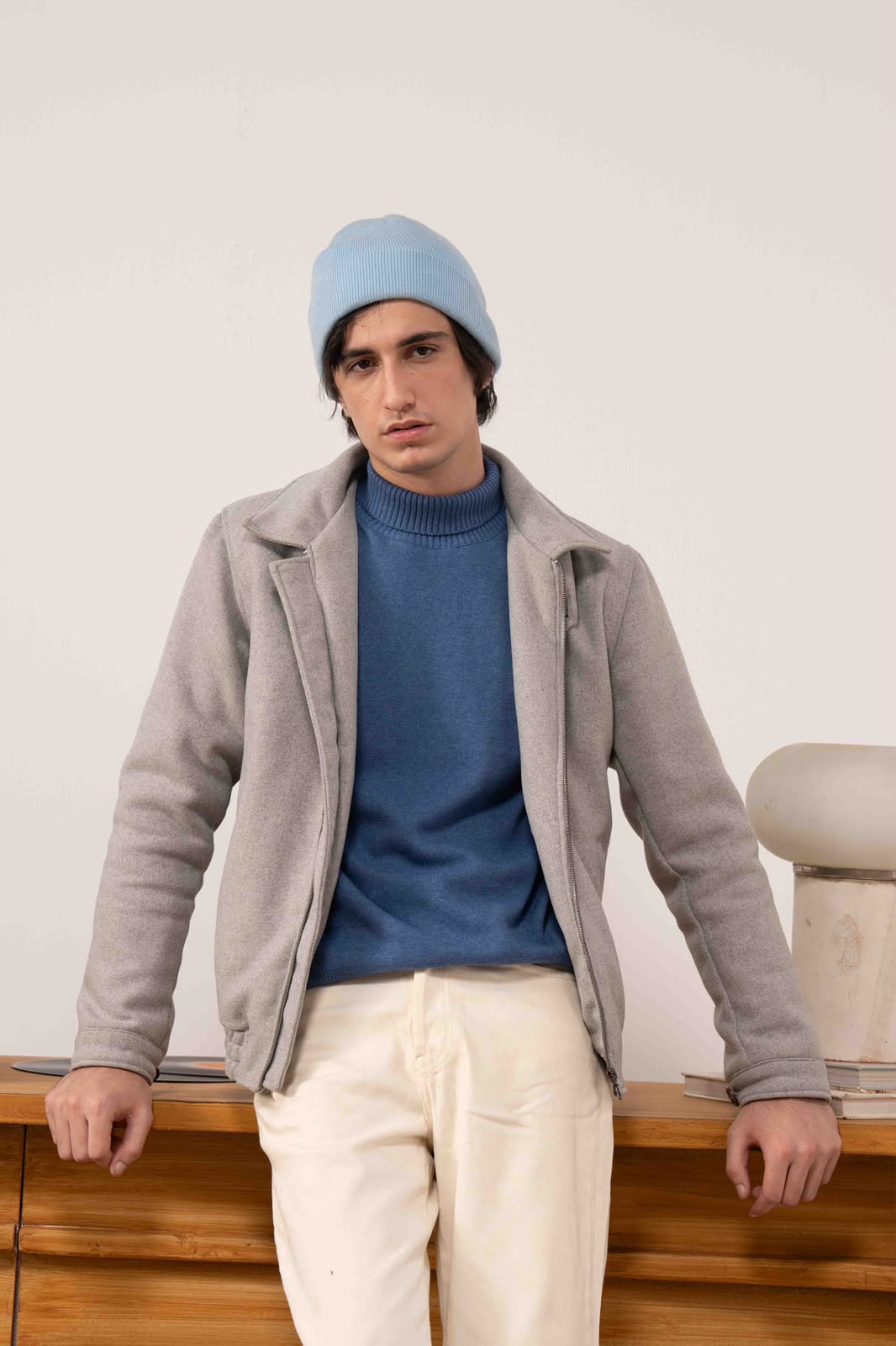 CLOUD GREY WOOL JACKET