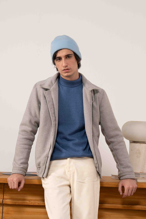 CLOUD GREY WOOL JACKET