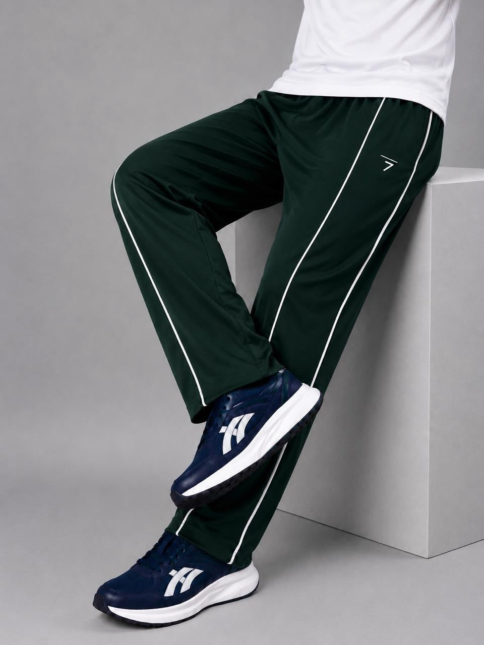 GREEN PIPING MICRO RELAX FIT BOTTOM